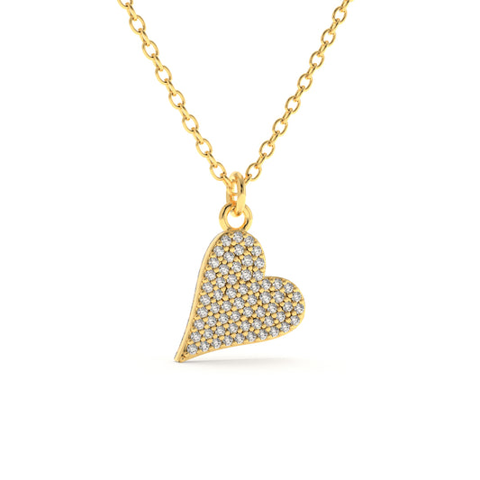 Tilted Heart Necklace